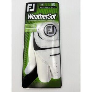 FootJoy WeatherSof Golf Glove Men’s Cadet Large Left Hand White/Black New
